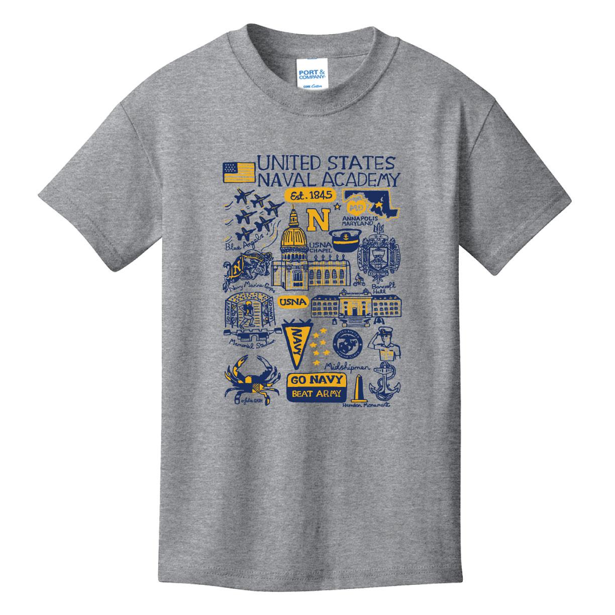U.S. Naval Academy Store | Julia Gash USNA Icons Youth Tee
