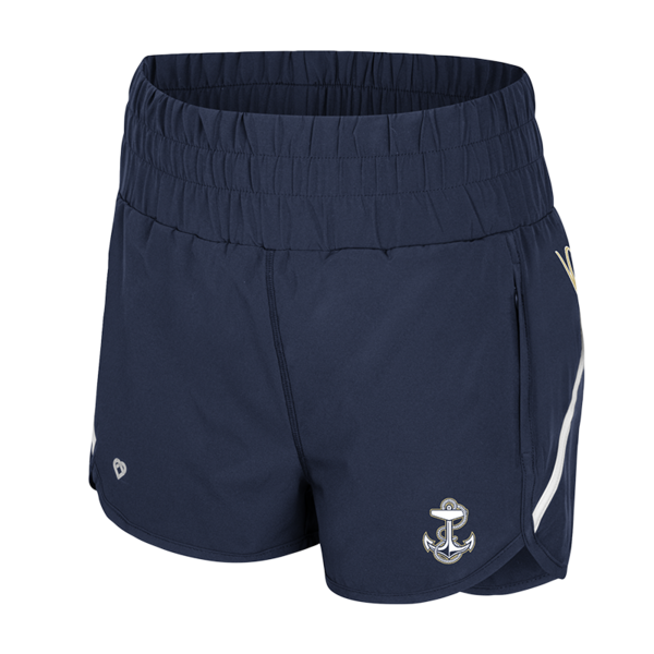 Ladies High Waist Shorts Anchor NAVY Colosseum