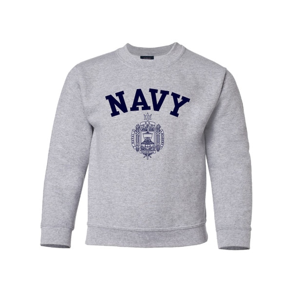 Youth Crew Sweatshirt Arched Navy Crest