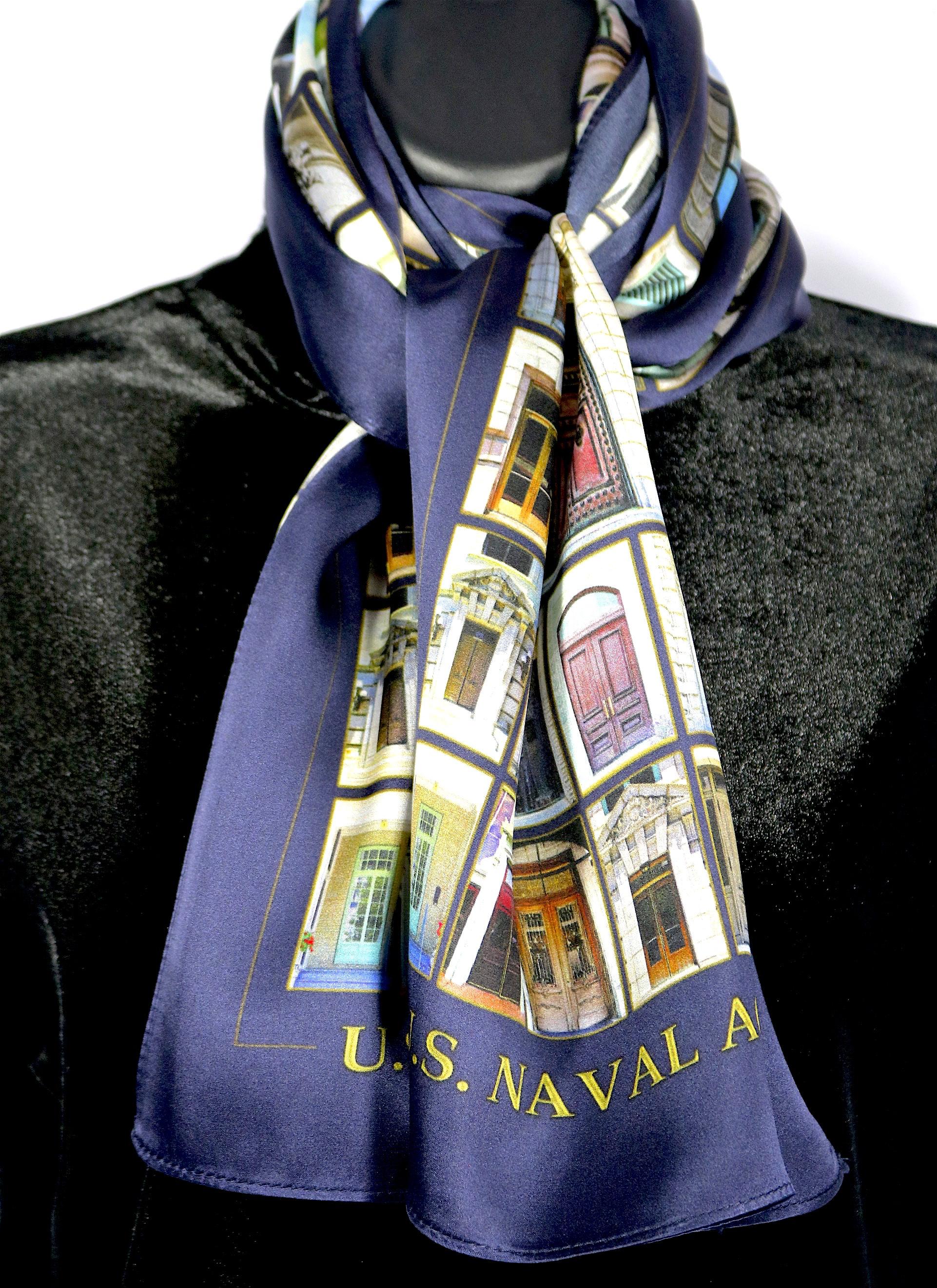 帽子 SILK SCARF CAP/ NAVY Satin Sailor Cap Set | Satin Scarf | Neck Ties - Women Small
